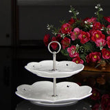 Max 2 Tier Round Top Fruit Cake Stand Rack Handle Fitting Hardware Rod Silver