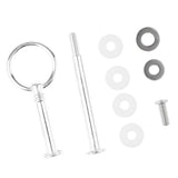 Max 2 Tier Round Top Fruit Cake Stand Rack Handle Fitting Hardware Rod Silver