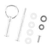 Max 2 Tier Round Top Fruit Cake Stand Rack Handle Fitting Hardware Rod Silver