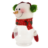 Maxbell Christmas Clear Candy Jar Gift  Box Xmas Ornament Table Decor Snowman