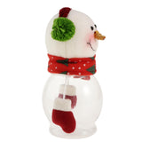 Maxbell Christmas Clear Candy Jar Gift  Box Xmas Ornament Table Decor Snowman