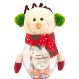 Maxbell Christmas Clear Candy Jar Gift  Box Xmas Ornament Table Decor Snowman