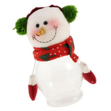 Maxbell Christmas Clear Candy Jar Gift  Box Xmas Ornament Table Decor Snowman