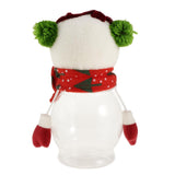 Maxbell Christmas Clear Candy Jar Gift  Box Xmas Ornament Table Decor Snowman
