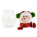 Maxbell Christmas Clear Candy Jar Gift  Box Xmas Ornament Table Decor Snowman