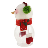 Maxbell Christmas Clear Candy Jar Gift  Box Xmas Ornament Table Decor Snowman