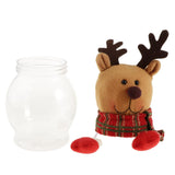 Maxbell Christmas Clear Candy Jar Gift  Box Xmas Ornament Table Decor Elk