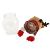 Maxbell Christmas Clear Candy Jar Gift  Box Xmas Ornament Table Decor Elk