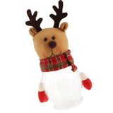 Maxbell Christmas Clear Candy Jar Gift  Box Xmas Ornament Table Decor Elk