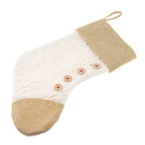 Maxbell Fabric Christmas Stocking Gift/Treat Bags for Christmas Decorations White