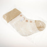 Maxbell Fabric Christmas Stocking Gift/Treat Bags for Christmas Decorations White