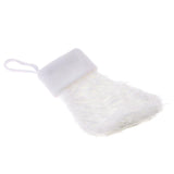 Maxbell 8.6 inch Plush Christmas Stocking Gift/Treat Bags 22cm White Mouth