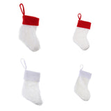 Maxbell 8.6 inch Plush Christmas Stocking Gift/Treat Bags 22cm White Mouth