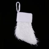 Maxbell 8.6 inch Plush Christmas Stocking Gift/Treat Bags 22cm White Mouth