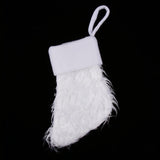 Maxbell 8.6 inch Plush Christmas Stocking Gift/Treat Bags 22cm White Mouth