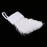 Maxbell 8.6 inch Plush Christmas Stocking Gift/Treat Bags 22cm White Mouth