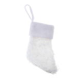 Maxbell 8.6 inch Plush Christmas Stocking Gift/Treat Bags 22cm White Mouth