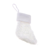 Maxbell 8.6 inch Plush Christmas Stocking Gift/Treat Bags 22cm White Mouth