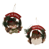 Maxbell Christmas Rattan Wreath Garland Welcome Door Hanging Decor Ornaments Santa 2