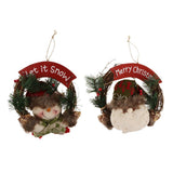 Maxbell Christmas Rattan Wreath Garland Welcome Door Hanging Decor Ornaments Santa 2