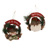Maxbell Christmas Rattan Wreath Garland Welcome Door Hanging Decor Ornaments Santa 2