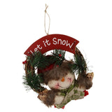 Maxbell Christmas Rattan Wreath Garland Welcome Door Hanging Decor Ornaments Santa 2