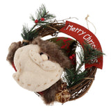 Maxbell Christmas Rattan Wreath Garland Welcome Door Hanging Decor Ornaments Snowman