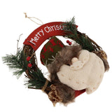 Maxbell Christmas Rattan Wreath Garland Welcome Door Hanging Decor Ornaments Snowman