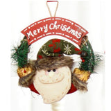 Maxbell Christmas Rattan Wreath Garland Welcome Door Hanging Decor Ornaments Snowman
