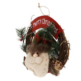 Maxbell Christmas Rattan Wreath Garland Welcome Door Hanging Decor Ornaments Snowman