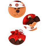 Maxbell Christmas Candy Bags Sack Drawstring Bag Xmas Gift Packing Pocket Elk