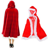 Maxbell Christmas Cosplay Red Cloak Festival Hooded Cape Fancy Dress Costume Props