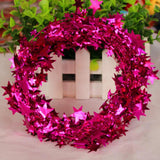 10pcs Christmas Star Tinsel Wreath Garland Decoration Xmas Tree Decor Rose