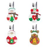 Maxbell Christmas Tableware Bags Dinner Flatware Holder Decoration Santa