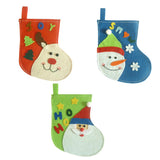 3Pcs Christmas Mini Christmas Stockings Dinner Flatware Holder Decoration