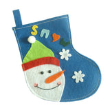 Maxbell Christmas Small Christmas Stockings Dinner Flatware Holder Decoration Blue