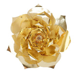 Maxbell DIY Rose Paper Flowers Wall Art Backdrop Wedding Birthday Party Decor Gold