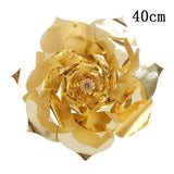 Maxbell DIY Rose Paper Flowers Wall Art Backdrop Wedding Birthday Party Decor Gold