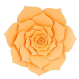 Maxbell DIY Rose Paper Flowers Wall Art Backdrop Wedding Birthday Party Decor Orange