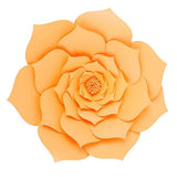 Maxbell DIY Rose Paper Flowers Wall Art Backdrop Wedding Birthday Party Decor Orange