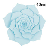 Maxbell DIY Rose Paper Flowers Wall Art Backdrop Wedding Birthday Party Decor Blue