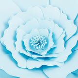 Maxbell DIY Paper Flowers Wall Art Backdrop Decor Wedding Party Photobooth Blue
