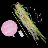 Cake Topper Insert Card Sticks Birthday Party Cake Centerpieces Decor Pink