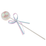 Birthday Party Cake Decoration Colour Sequined Ball Topper Sticks White