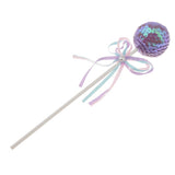 Birthday Party Cake Decoration Colour Sequined Ball Topper Sticks Purple