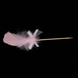 Maxbell Cake Topper Insert Sticks with Feather Wedding Party Cake Decoration Pink