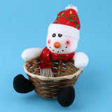 Christmas Gift Candy Storage Basket Xmas Party Home Decor Snowman