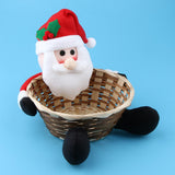 Christmas Gift Candy Storage Basket Home Party Table Decor Santa Claus