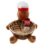 Max Christmas Gift Candy Storage Basket Home Party Table Decor Gingerbread Man