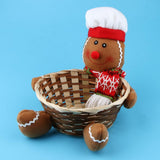 Max Christmas Gift Candy Storage Basket Home Party Table Decor Gingerbread Man